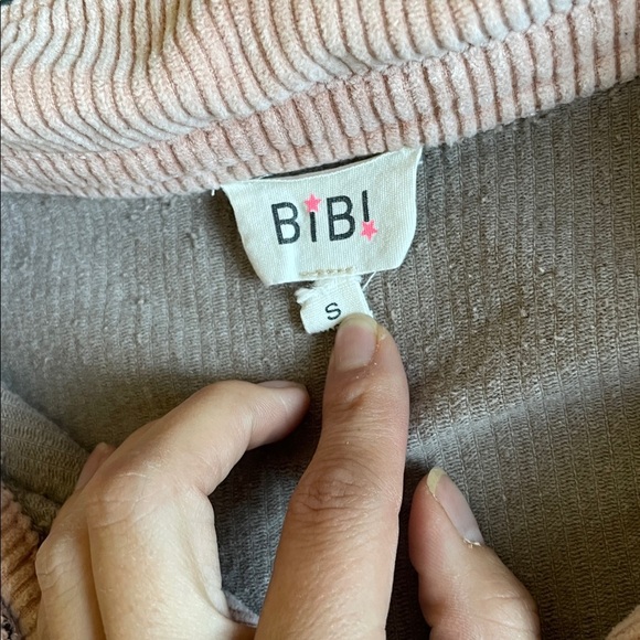 BiBi Pink and Brown Cream Fall Corduroy Utility Jacket - Picture 8 of 11